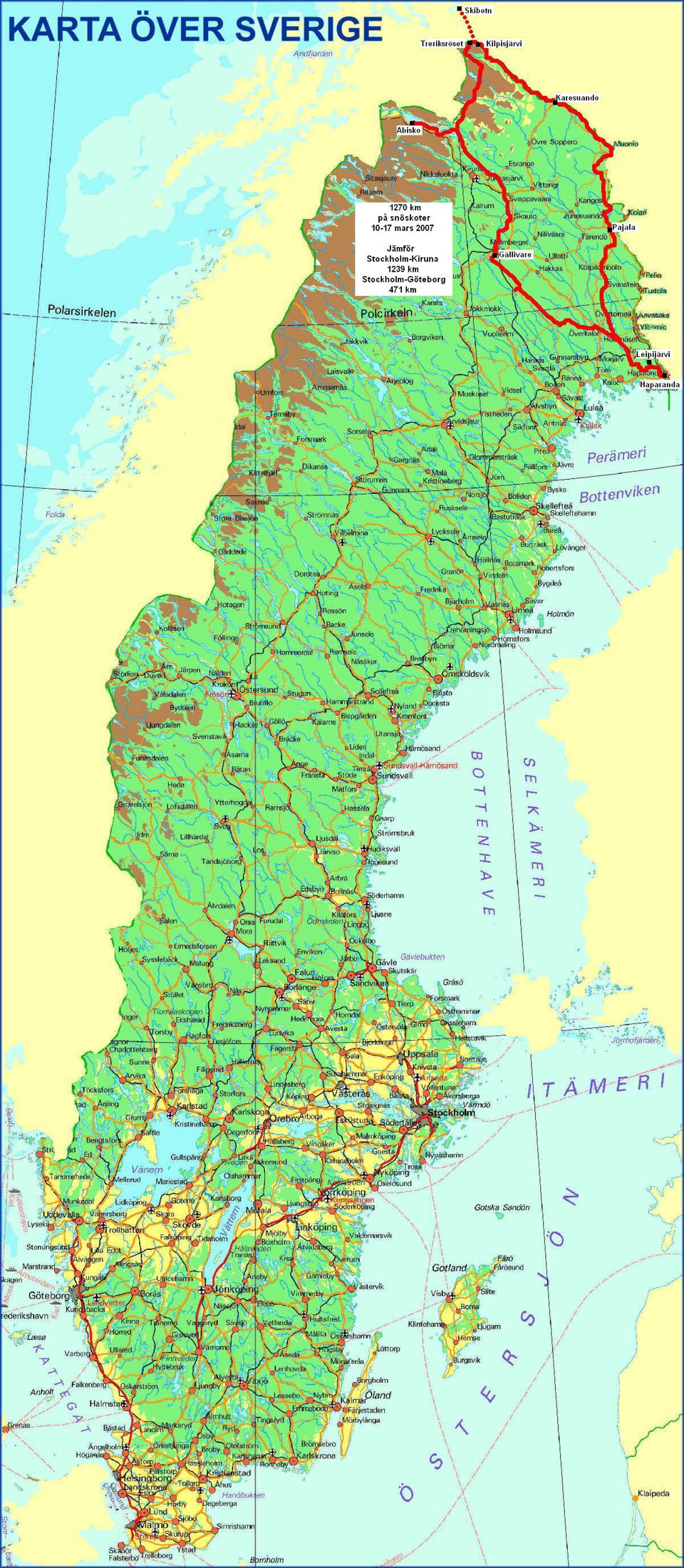 sverige kartan